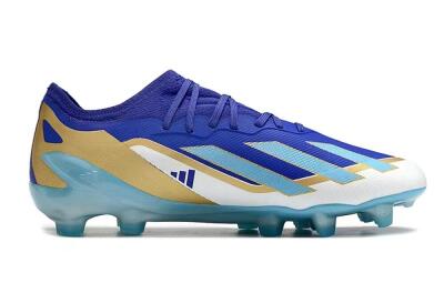 Kids Adidas X Speedportal.1 FG Football Boots - Blue/Gold/White