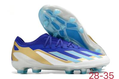 Kids Adidas X Speedportal.1 FG Football Boots - Blue/Gold/White