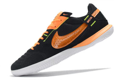 Men's Nike Street Gato IC Football Shoes - Black/Orange/White