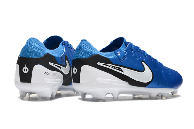 Men's Nike Tiempo Legend 10 Elite FG Football Boots - Blue/White/Black