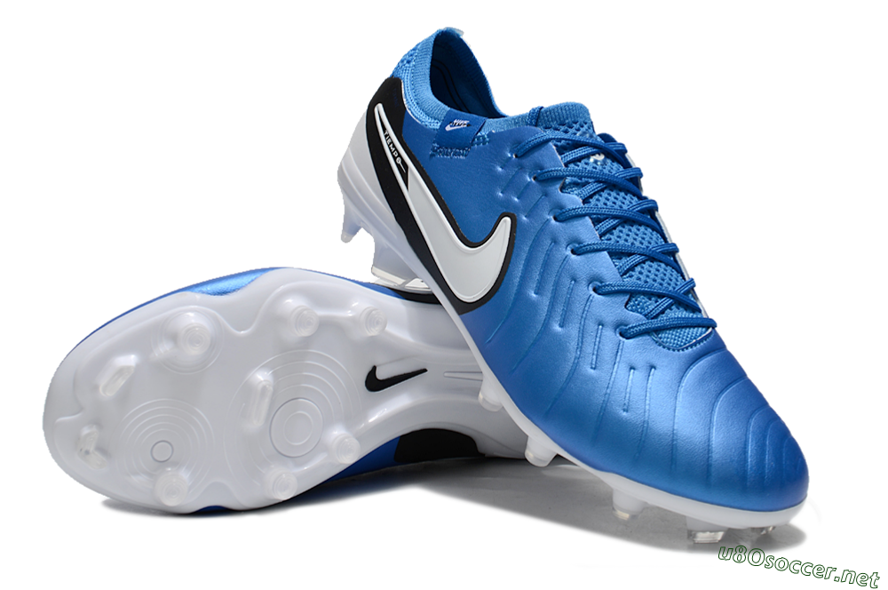 Men's Nike Tiempo Legend 10 Elite FG Football Boots - Blue/White/Black 3