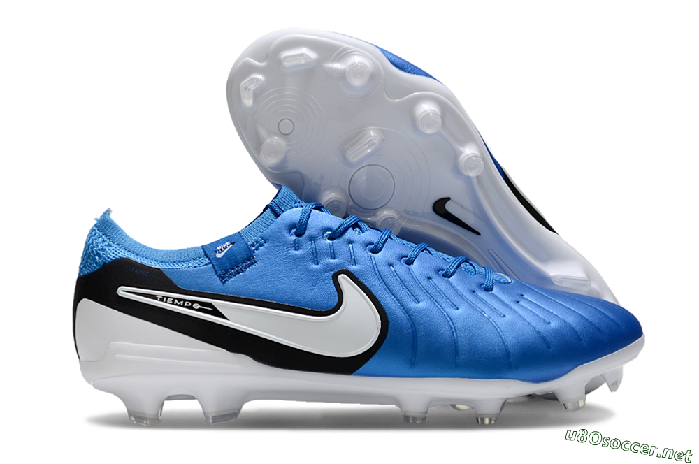 Men's Nike Tiempo Legend 10 Elite FG Football Boots - Blue/White/Black 2