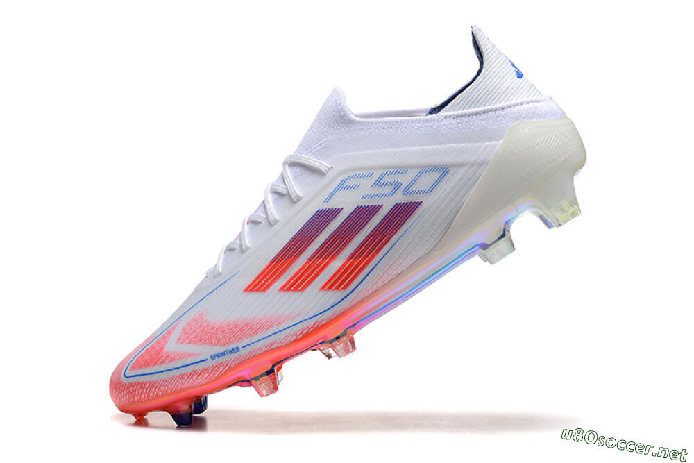 Men's Adidas F50 Elite FG Football Boots - White/Red/Blue 5