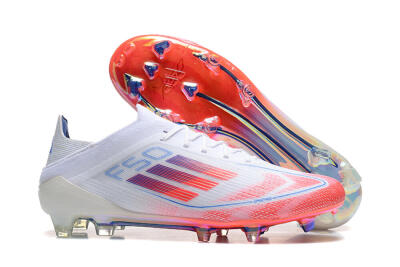 Men's Adidas F50 Elite FG Football Boots - White/Red/Blue