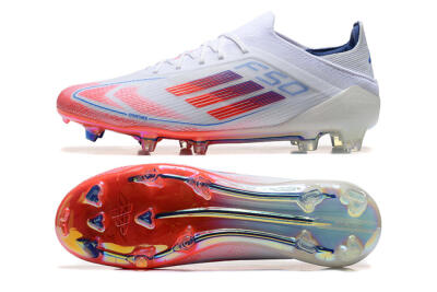 Men's Adidas F50 Elite FG Football Boots - White/Red/Blue
