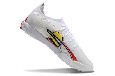 Men's Puma Ultra Ultimate TF Football Shoes - White/Red/Yellow