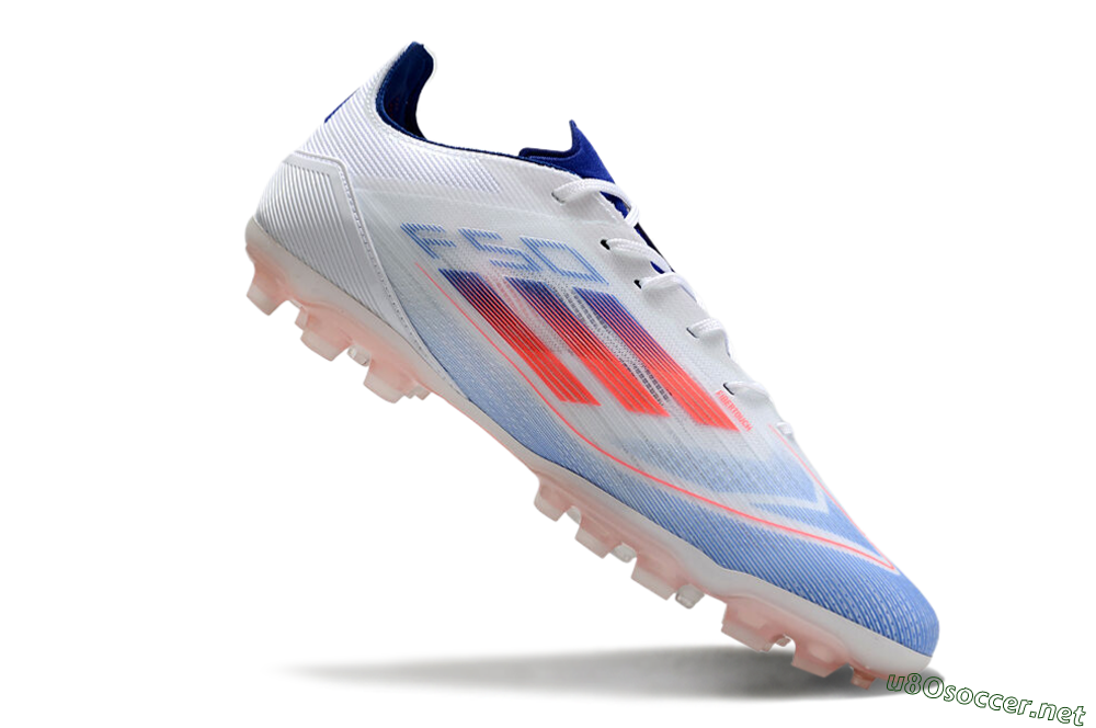 Men's Adidas F50 Elite AG Football Boots - White/Blue/Red 4