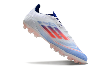 Men's Adidas F50 Elite AG Football Boots - White/Blue/Red