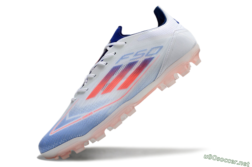 Men's Adidas F50 Elite AG Football Boots - White/Blue/Red 5