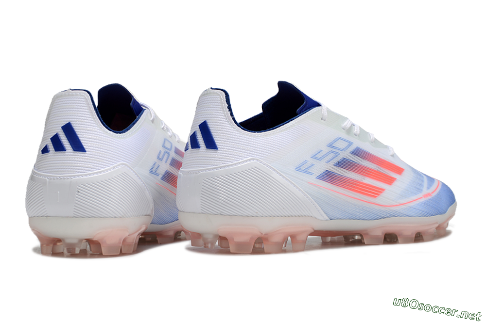 Men's Adidas F50 Elite AG Football Boots - White/Blue/Red 6