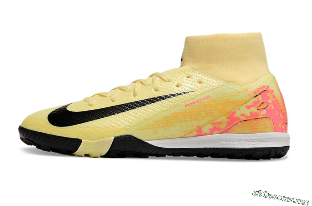 Men's Nike Air Zoom Mercurial Superfly 10 Elite TF Football Shoes - Yellow/Pink/Black 0