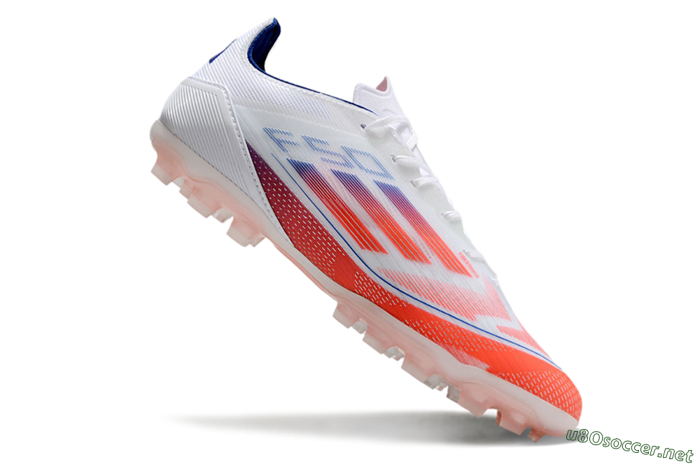 Men's Adidas F50 Elite AG Football Boots - White/Red/Blue 4