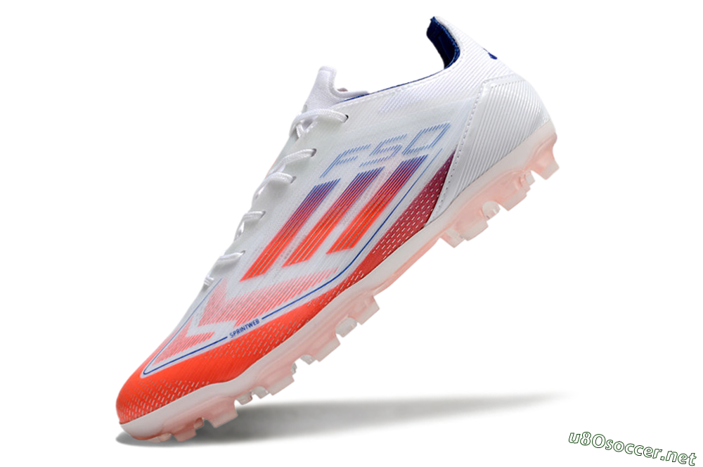 Men's Adidas F50 Elite AG Football Boots - White/Red/Blue 5