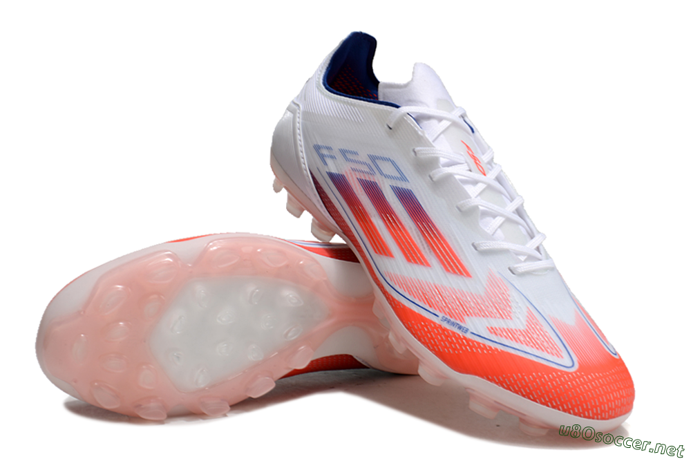 Men's Adidas F50 Elite AG Football Boots - White/Red/Blue 3