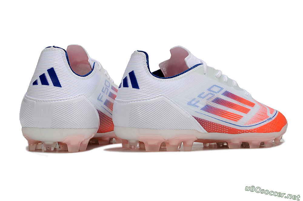 Men's Adidas F50 Elite AG Football Boots - White/Red/Blue 6