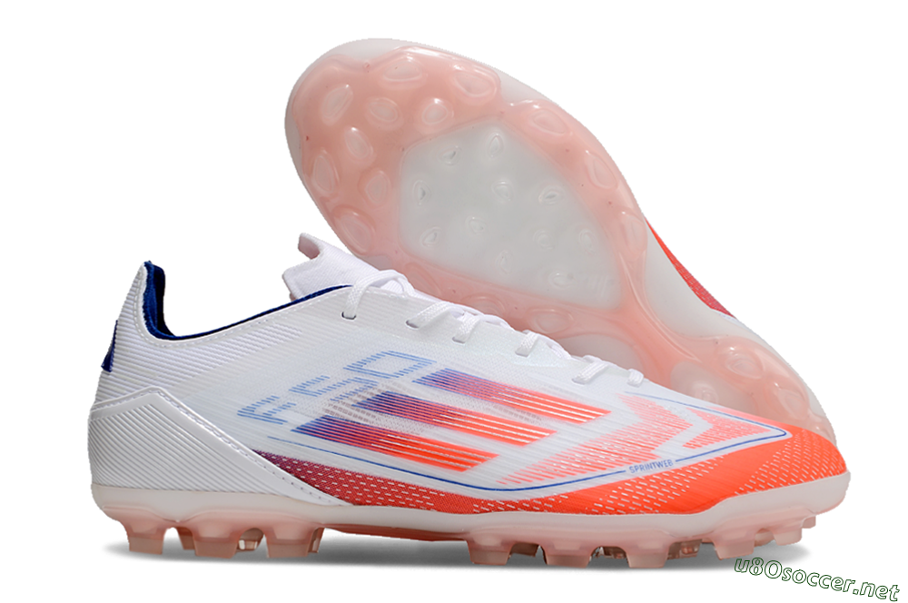 Men's Adidas F50 Elite AG Football Boots - White/Red/Blue 2