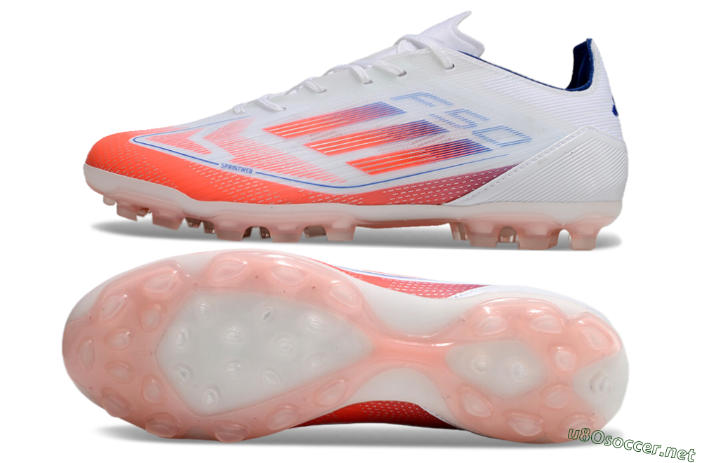 Men's Adidas F50 Elite AG Football Boots - White/Red/Blue 1