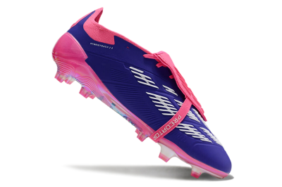 Unisex Adidas Predator Elite Foldover Tongue FG Football Boots - Blue/White/Pink/Gold