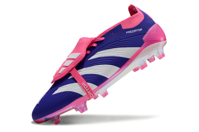 Unisex Adidas Predator Elite Foldover Tongue FG Football Boots - Blue/White/Pink/Gold
