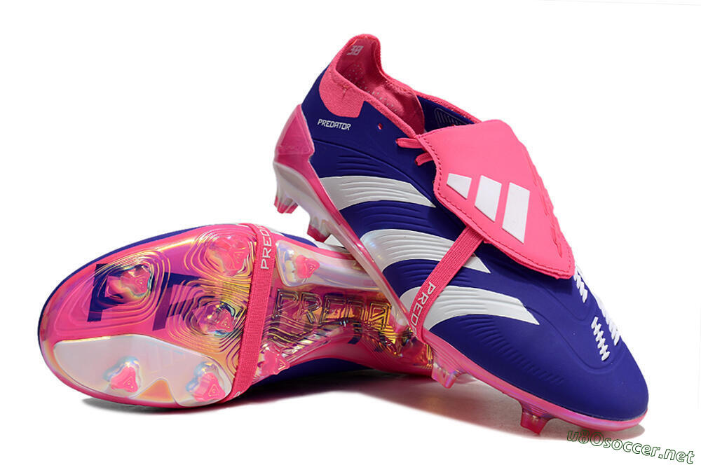 Unisex Adidas Predator Elite Foldover Tongue FG Football Boots - Blue/White/Pink/Gold 3