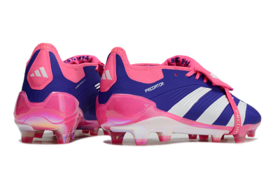 Unisex Adidas Predator Elite Foldover Tongue FG Football Boots - Blue/White/Pink/Gold