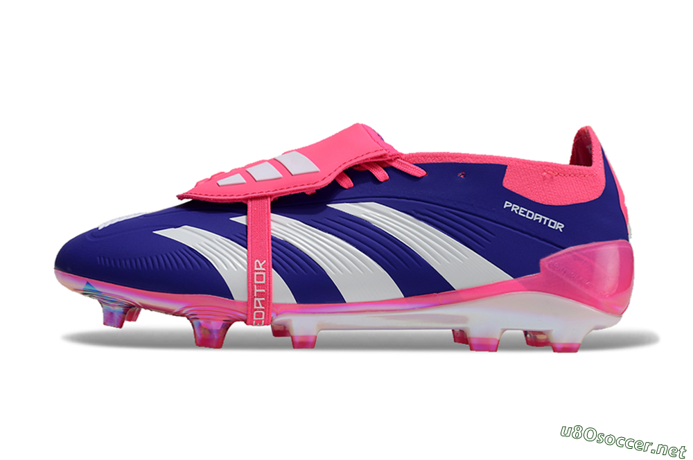 Unisex Adidas Predator Elite Foldover Tongue FG Football Boots - Blue/White/Pink/Gold 0