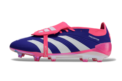 Unisex Adidas Predator Elite Foldover Tongue FG Football Boots - Blue/White/Pink/Gold