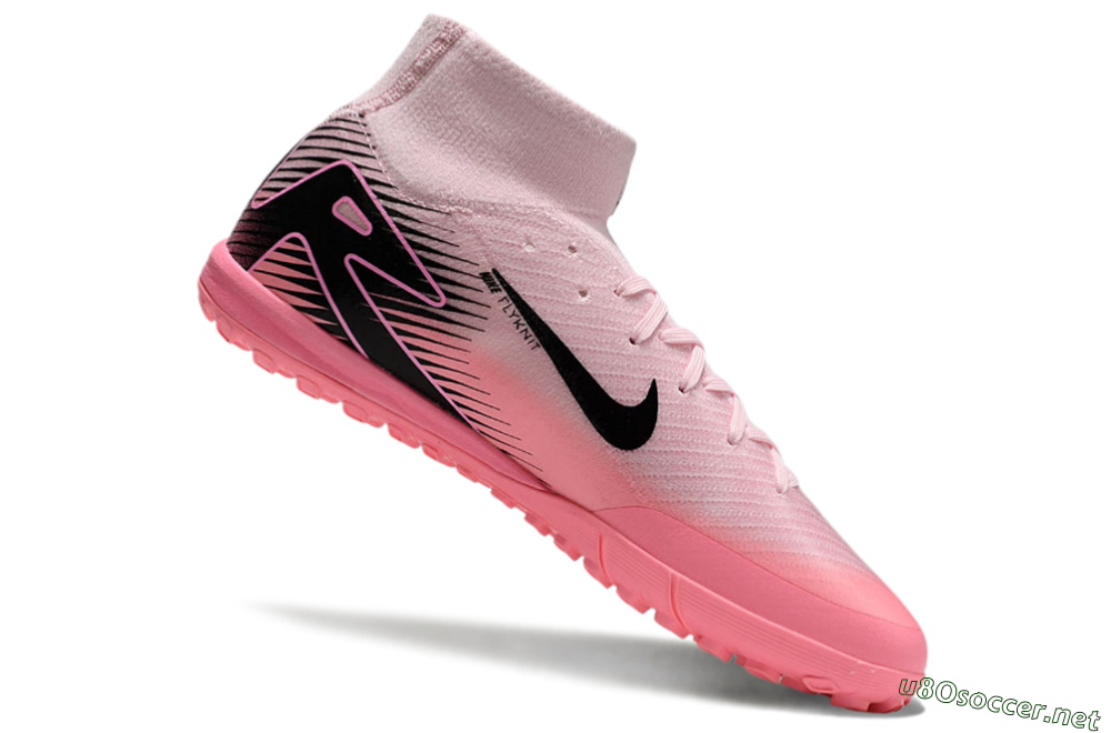 Men's Nike Air Zoom Mercurial Superfly 10 Elite TF Football Shoes - Pink/Black 4