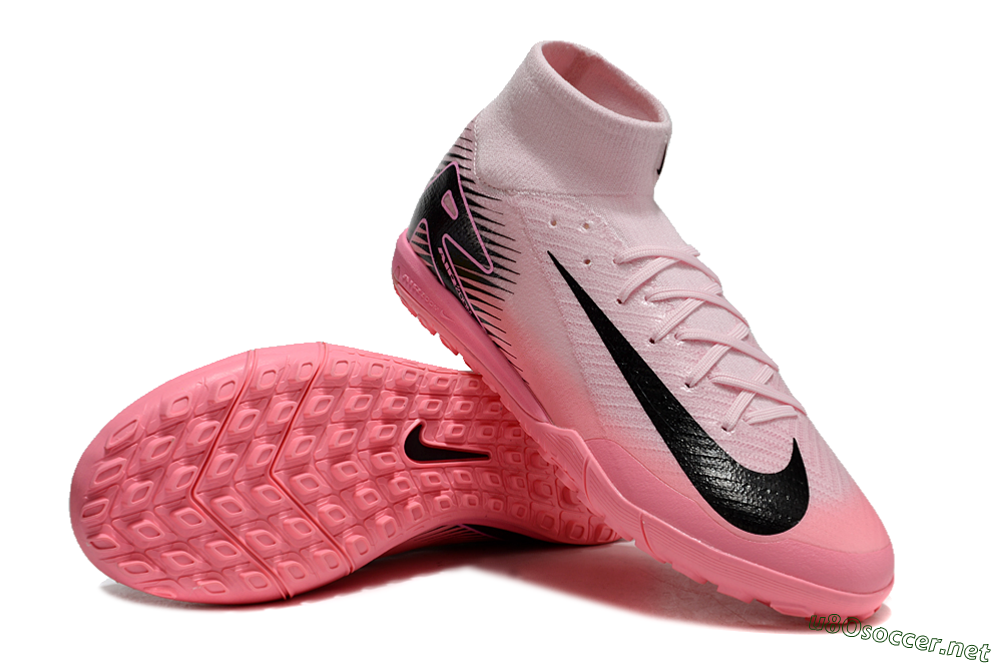 Men's Nike Air Zoom Mercurial Superfly 10 Elite TF Football Shoes - Pink/Black 3