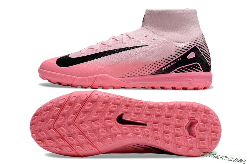Men's Nike Air Zoom Mercurial Superfly 10 Elite TF Football Shoes - Pink/Black 1