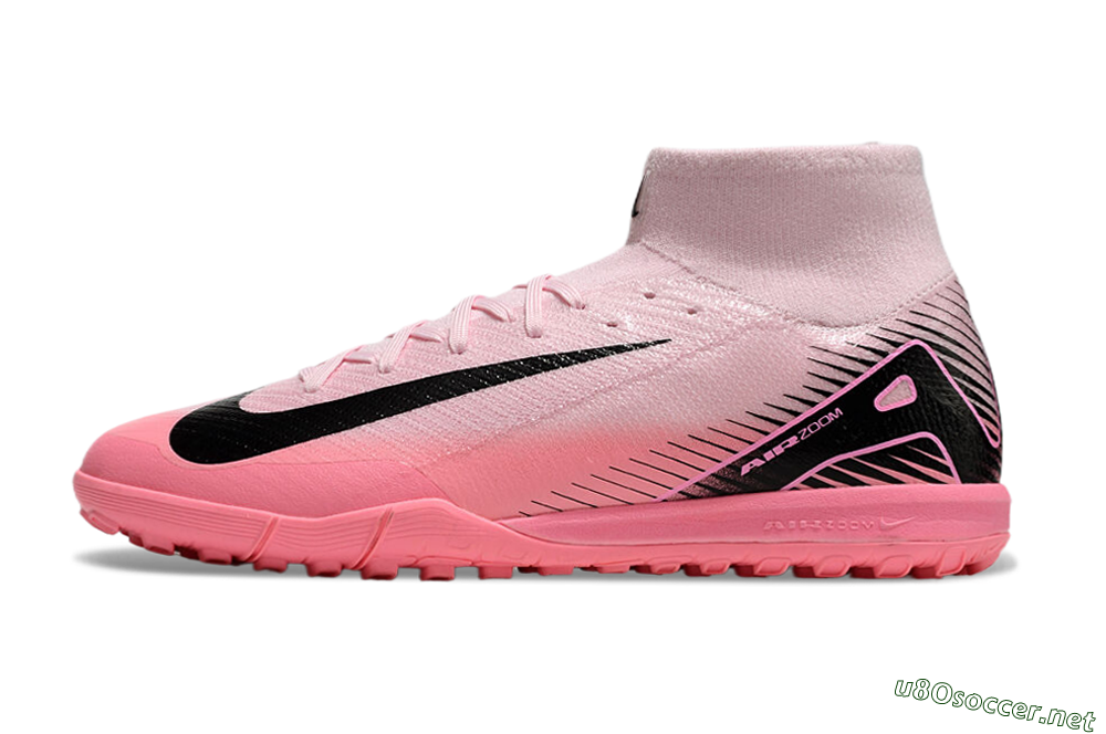 Men's Nike Air Zoom Mercurial Superfly 10 Elite TF Football Shoes - Pink/Black 0