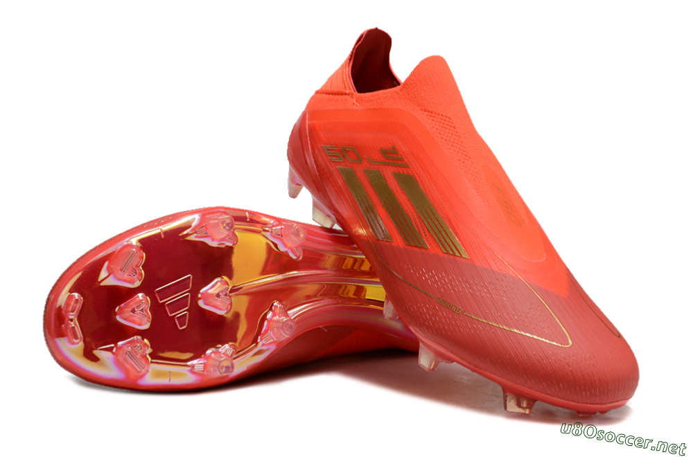 Men's Adidas F50 Elite FG Football Boots - Red/Gold 3