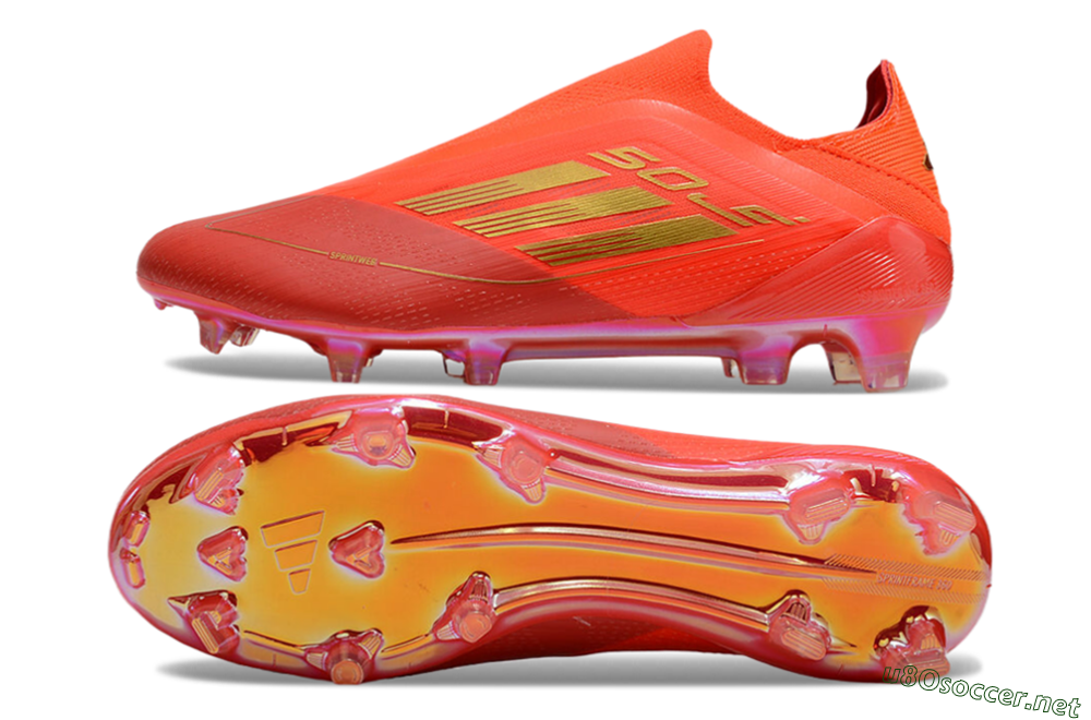 Men's Adidas F50 Elite FG Football Boots - Red/Gold 1