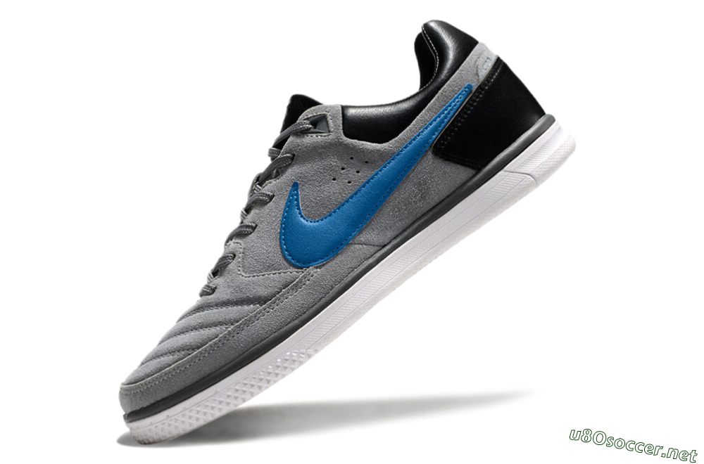 Men's Nike Street Gato IC Football Shoes - Grey/Blue/Black 5