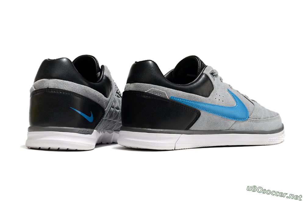 Men's Nike Street Gato IC Football Shoes - Grey/Blue/Black 6