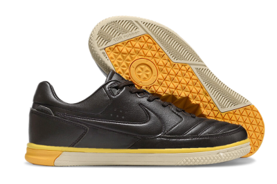 Men's Nike Street Gato IC Football Shoes - Black/Yellow/Beige