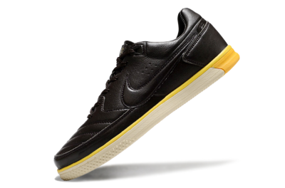 Men's Nike Street Gato IC Football Shoes - Black/Yellow/Beige