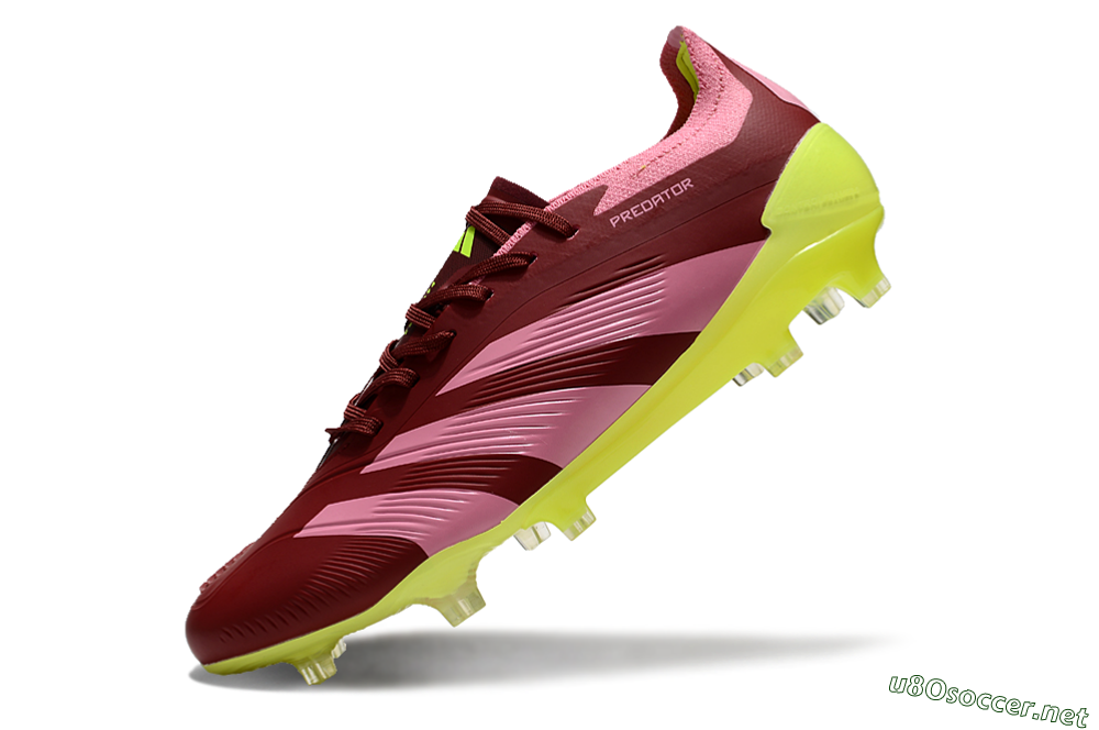 Men's Adidas Predator 24 Elite FG Football Boots - Red/Pink/Yellow 5