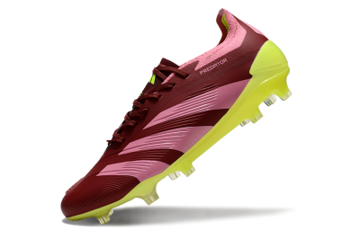 Men's Adidas Predator 24 Elite FG Football Boots - Red/Pink/Yellow