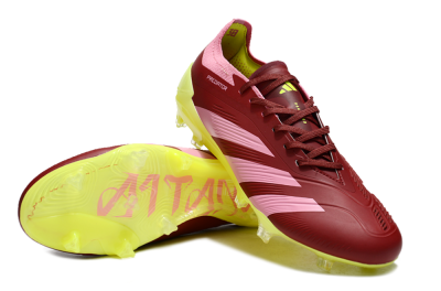 Men's Adidas Predator 24 Elite FG Football Boots - Red/Pink/Yellow