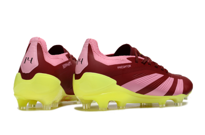 Men's Adidas Predator 24 Elite FG Football Boots - Red/Pink/Yellow
