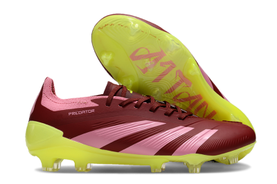 Men's Adidas Predator 24 Elite FG Football Boots - Red/Pink/Yellow