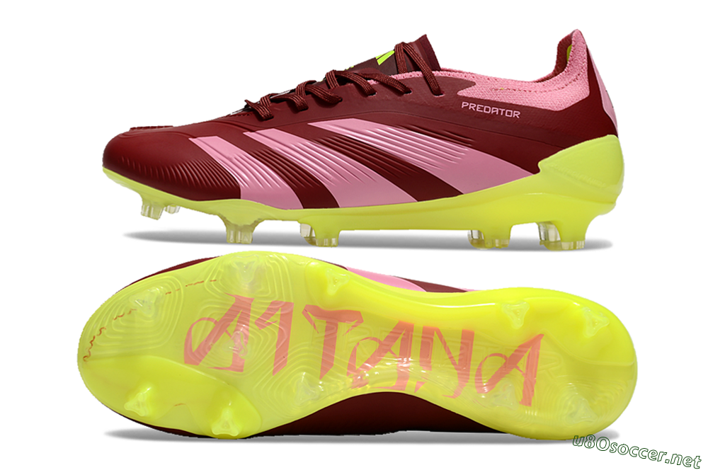 Men's Adidas Predator 24 Elite FG Football Boots - Red/Pink/Yellow 1
