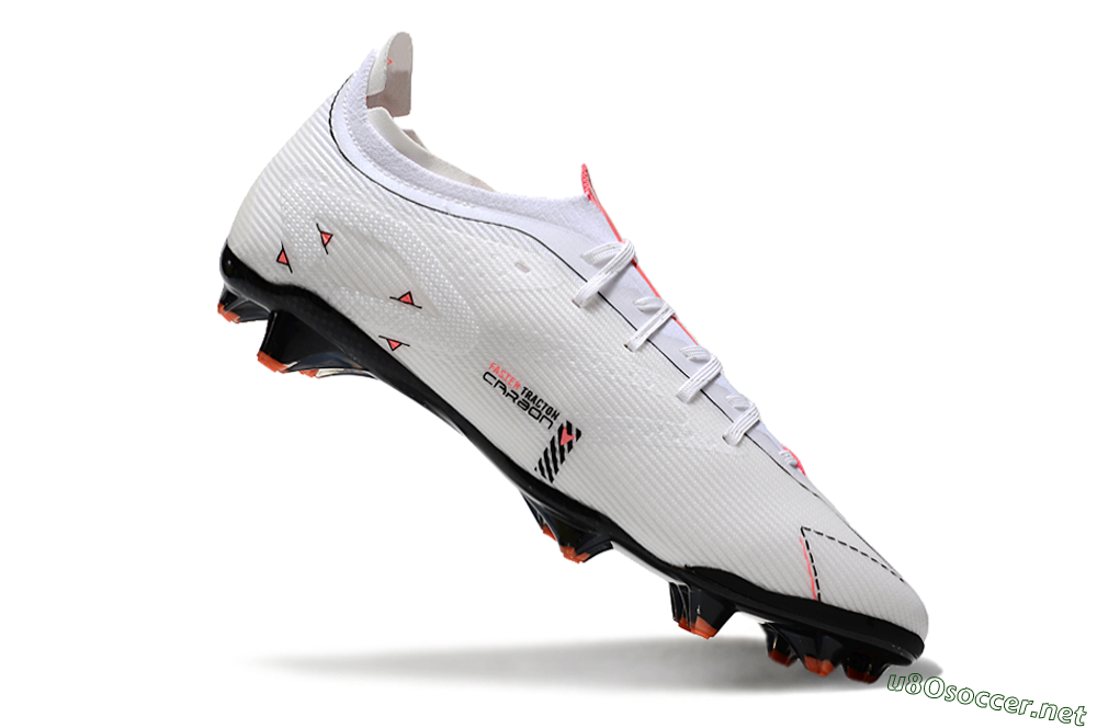 Men's Puma Ultra 5 Ultimate FG Football Boots - White/Black/Orange 4