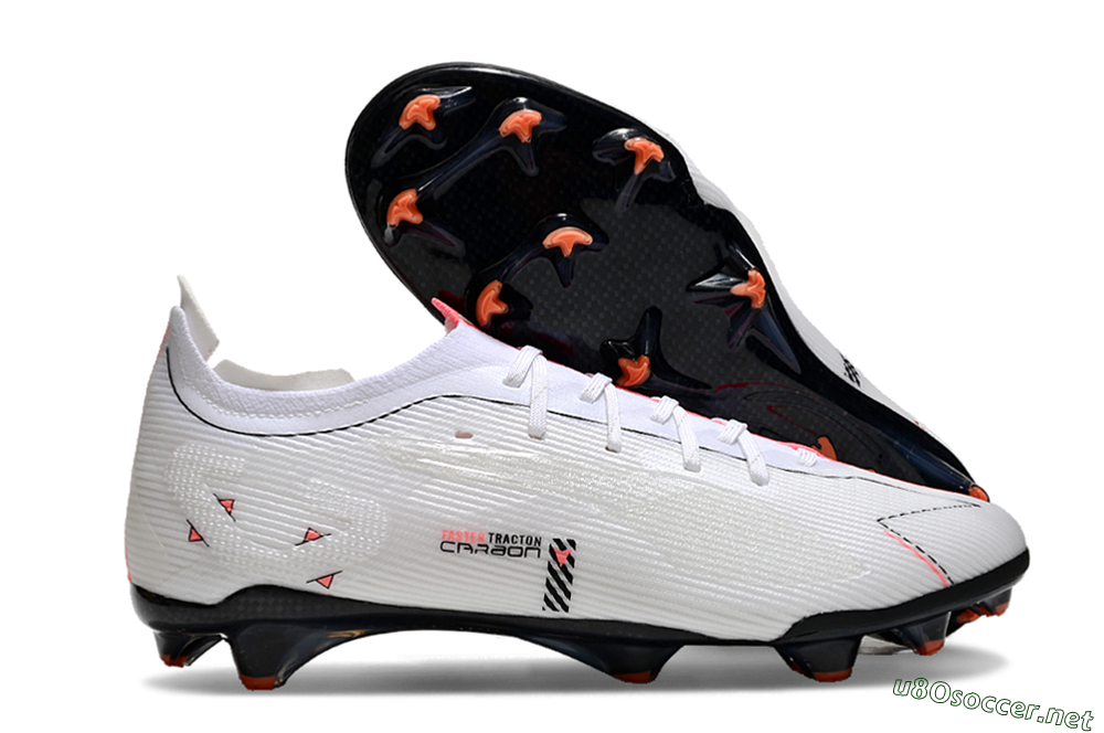 Men's Puma Ultra 5 Ultimate FG Football Boots - White/Black/Orange 2