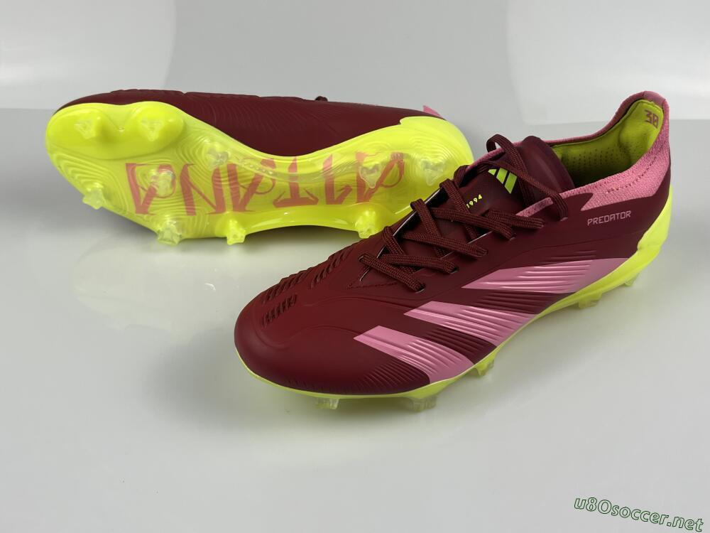 Men's Adidas Predator 24 Elite FG Football Boots - Red/Pink/Yellow