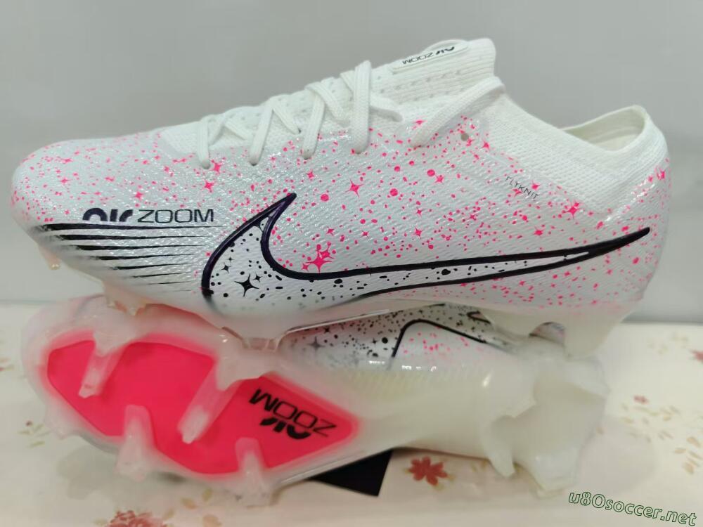Men's Nike Air Zoom Mercurial Vapor 15 Elite FG Football Boots - White/Pink/Black