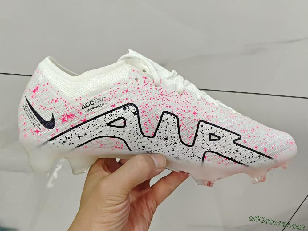 Men's Nike Air Zoom Mercurial Vapor 15 Elite FG Football Boots - White/Pink/Black