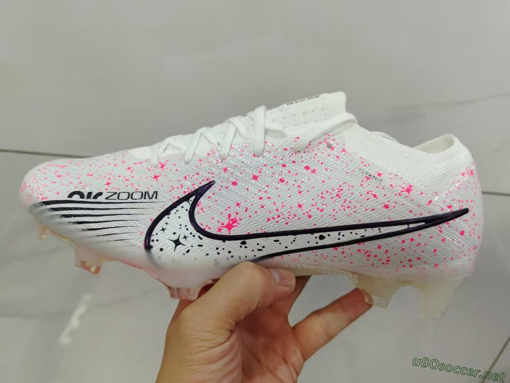 Men's Nike Air Zoom Mercurial Vapor 15 Elite FG Football Boots - White/Pink/Black