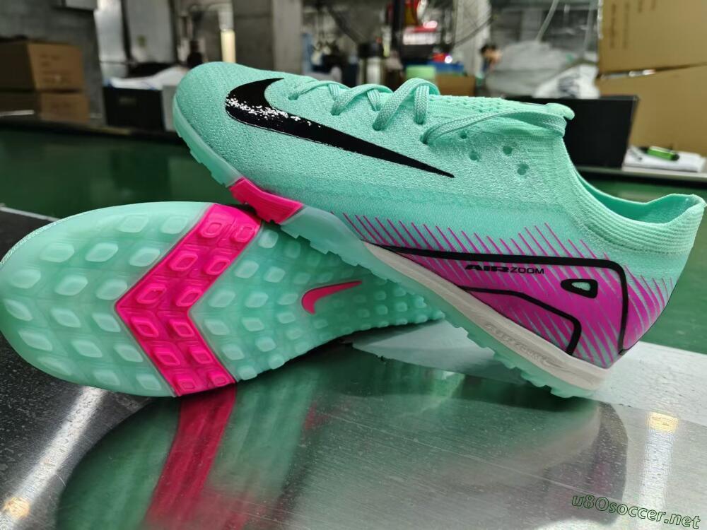 Unisex Nike Air Zoom Mercurial Vapor 16 Elite TF Football Shoes - Green/Pink/Black